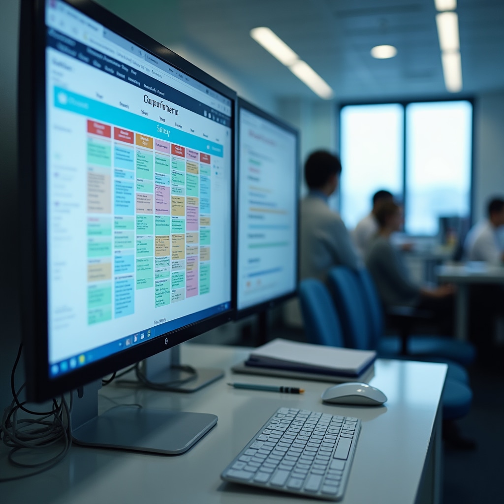 Schermata agenda multi-poltrona con slot colorati per ogni poltrona