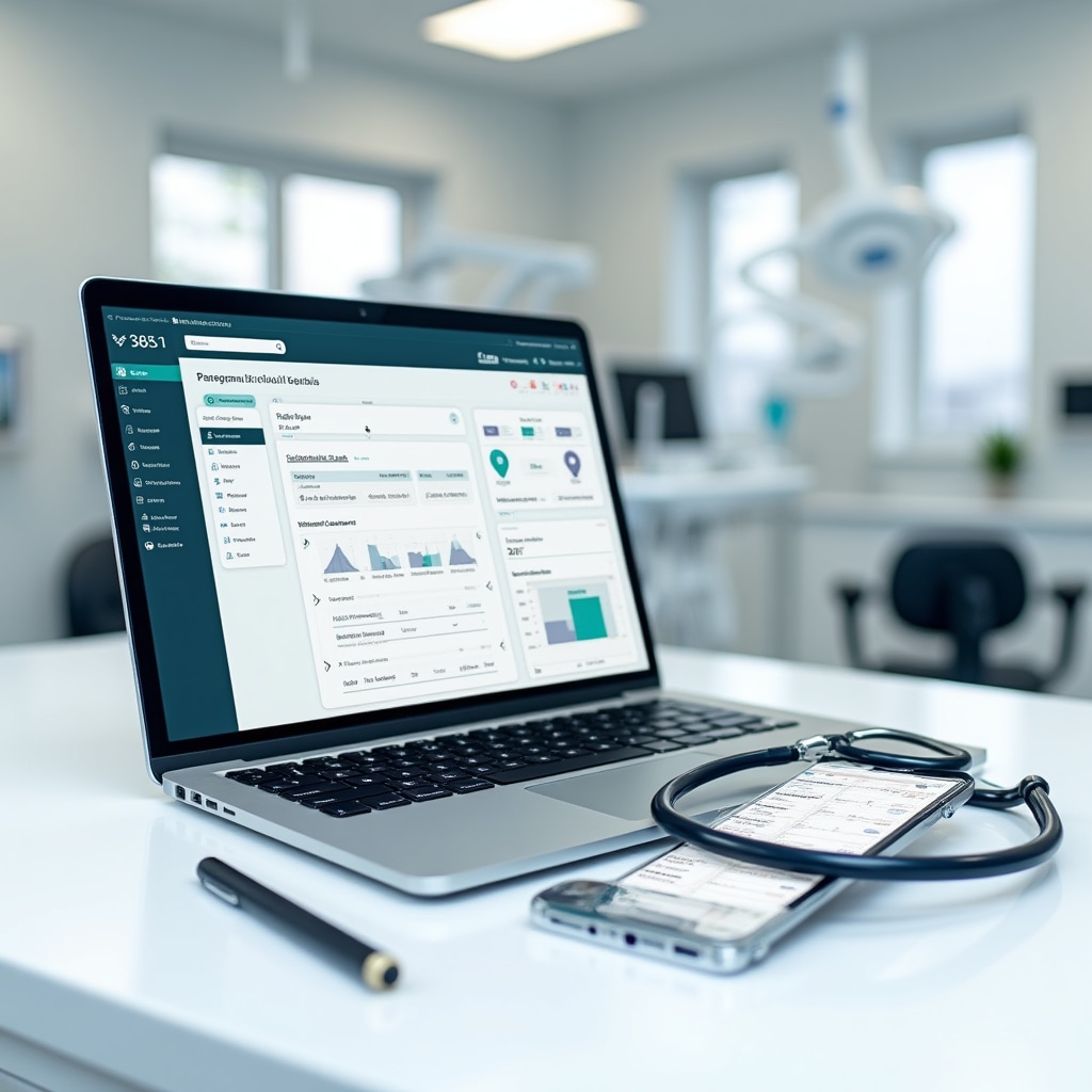 Schermata dashboard del software DaqiqTix con agenda e cartelle pazienti